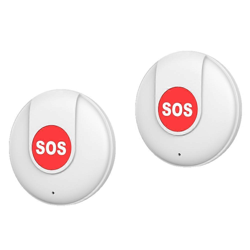 Set Mit 2 Tuya Smart Wifi Sos-tasten, Drahtloser Notfall-sicherheitsalarm Mit Fernbedienung Für Ein Vernetztes Leben.