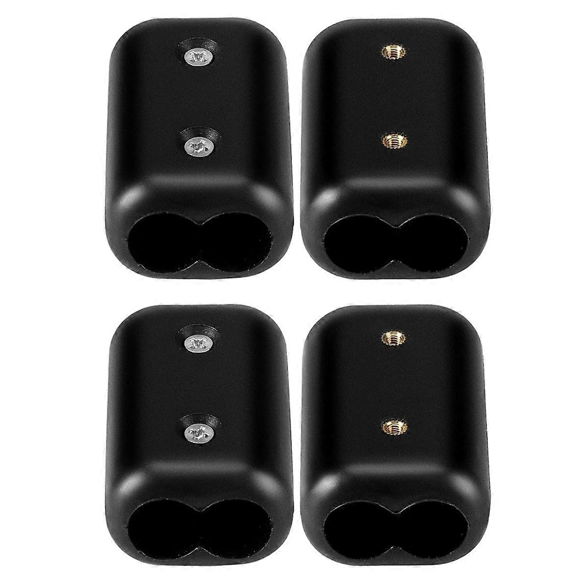 Set Mit 4 Wiederverwendbaren Doppelseilklemmen, 1/2 Zoll Kunststoffverbinder, Geeignet Für 9-10 Mm Doppel- Oder Geflochtene Nylonseile.