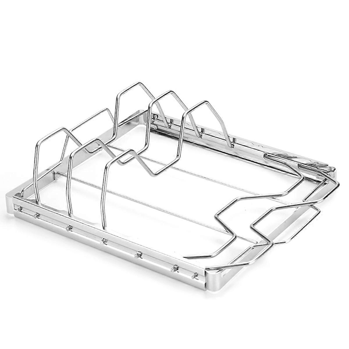 Klappbarer Rippchenhalter, Ideal Zum Grillen, Räuchern Und Servieren. Rostbeständiges Und Leicht Zu Reinigendes Grillzubehör.
