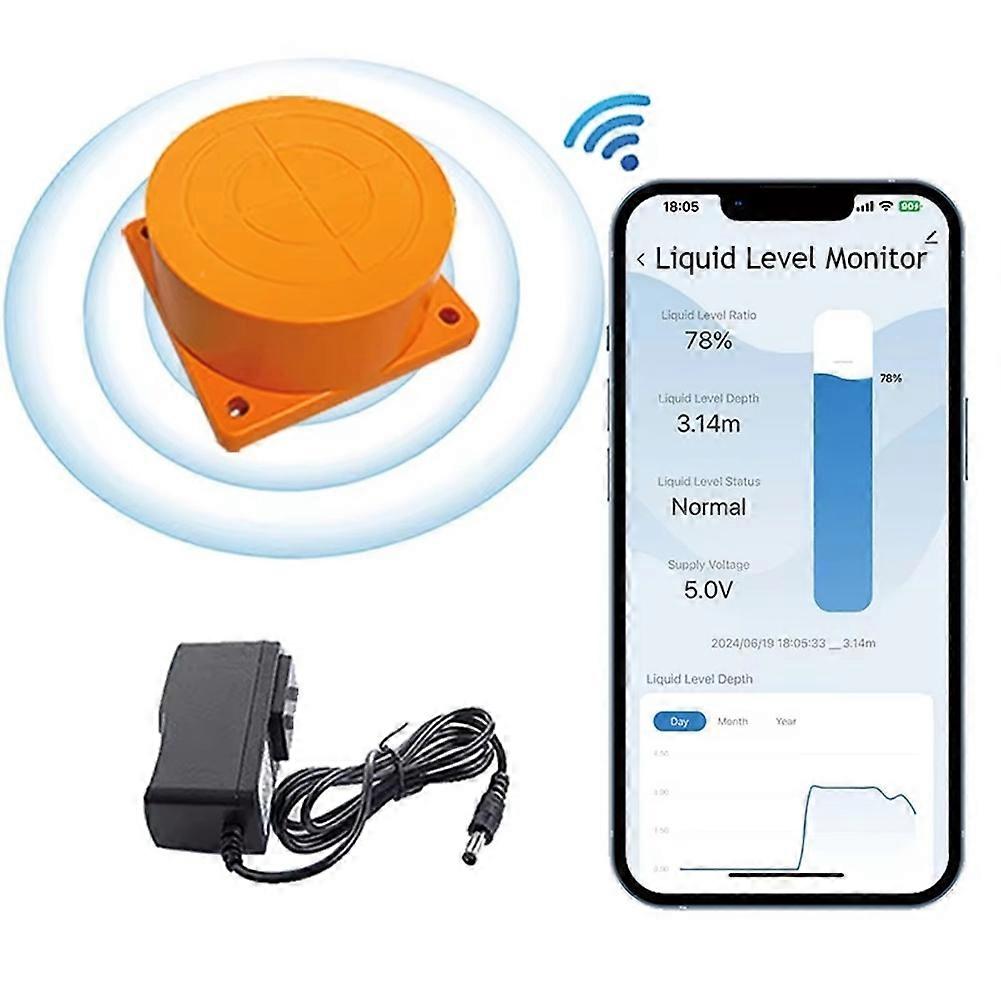 Me201w Flüssigkeitsstandsensor – Wasserstandsanzeiger Für Die Tuya Smartlife Anwendung – Wlan-ultraschall-füllstandsanzeiger (eu)