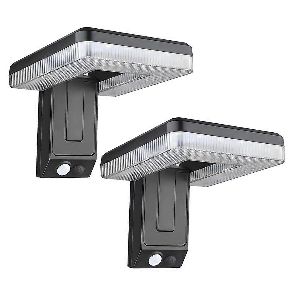 Set Aus 2 Solar-led-wandleuchten Für Den Außenbereich, Ideal Für Höfe Oder Gärten. Mit 3 Beleuchtungsmodi, Wasserdicht Und Mit Bewegungsmelder Ausgestattet. Geeignet Für Sicherheits- Und Straßenbeleuc