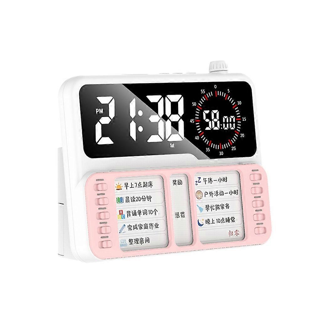 Visueller Timer Für Kinder, Erwachsene Und Kleinkinder Mit Rosa Planungstafel Und Countdown-timer Zur Zeit- Und Terminplanung