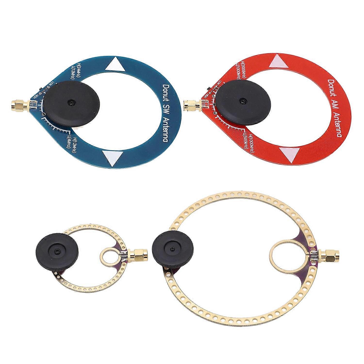 Donut-antenne Für Kurz- Und Mittelwelle (am/mw/sw), Mini-multifunktions-schleifenantenne, 4-teiliges Set Für Fm/sw-radios