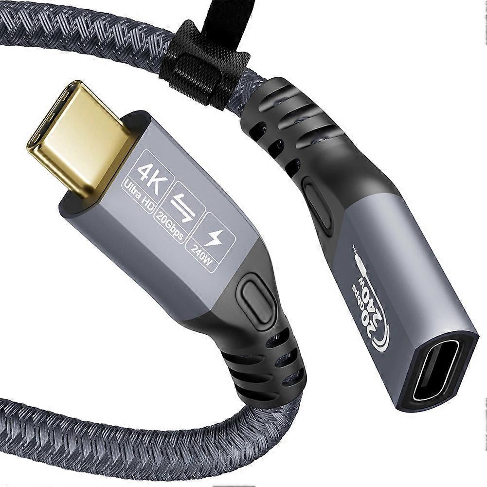 4k Usb Typ-c Stecker Auf Buchse Ultra Hd Verlängerungskabel, 20 Gbit/s 240 W, High-speed Hd-datenübertragung, 0,25 M