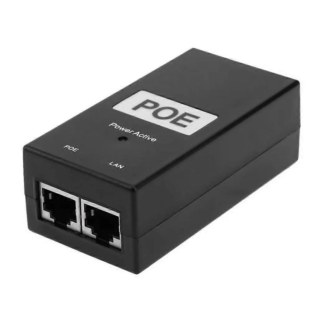 48v 1a Poe-strominjektor, 100-mbit/s-kompatibel, Ieee 802.3af/at Desktop-poe-ethernet-adapter