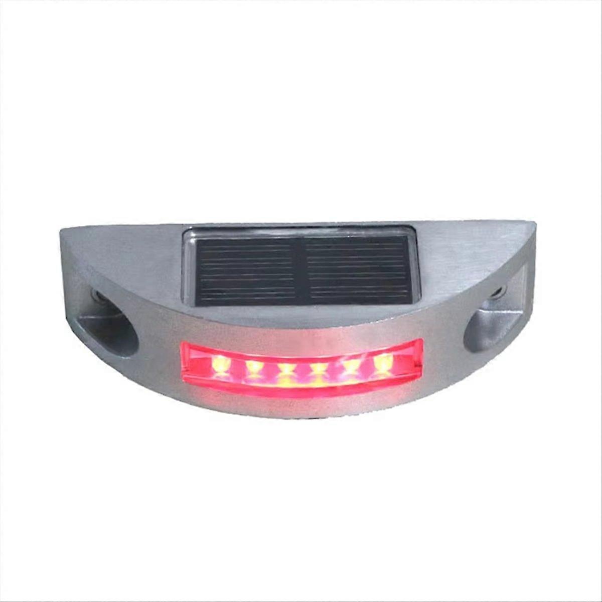 Ip68 Wasserdichtes Led-verkehrsschild, Solarbetrieben, Bodenreflektierend, Rotes Licht
