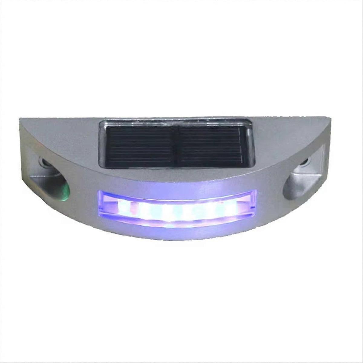 Ip68 Wasserdichtes, Solarbetriebenes Led-verkehrsschild Mit Bodenreflexion Und Blauem Licht