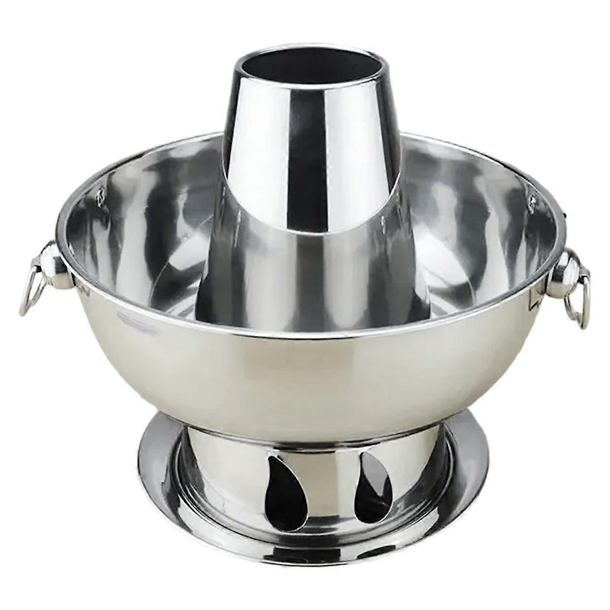 1,8 Liter Großer Edelstahltopf, Ideal Für Chinesisches Lammfondue, Grillen Mit Holzkohle Und Picknicks Im Freien.