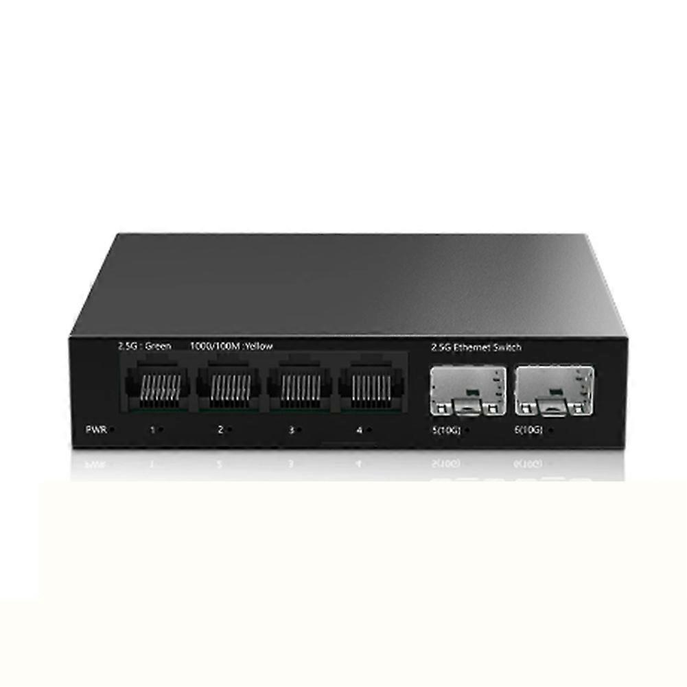 Unmanaged Switch Mit 4 Ports (2,5 Gbit/s) Und 2 X 10-gbe-sfp+-ports – Heiminstallation – Eu-stecker