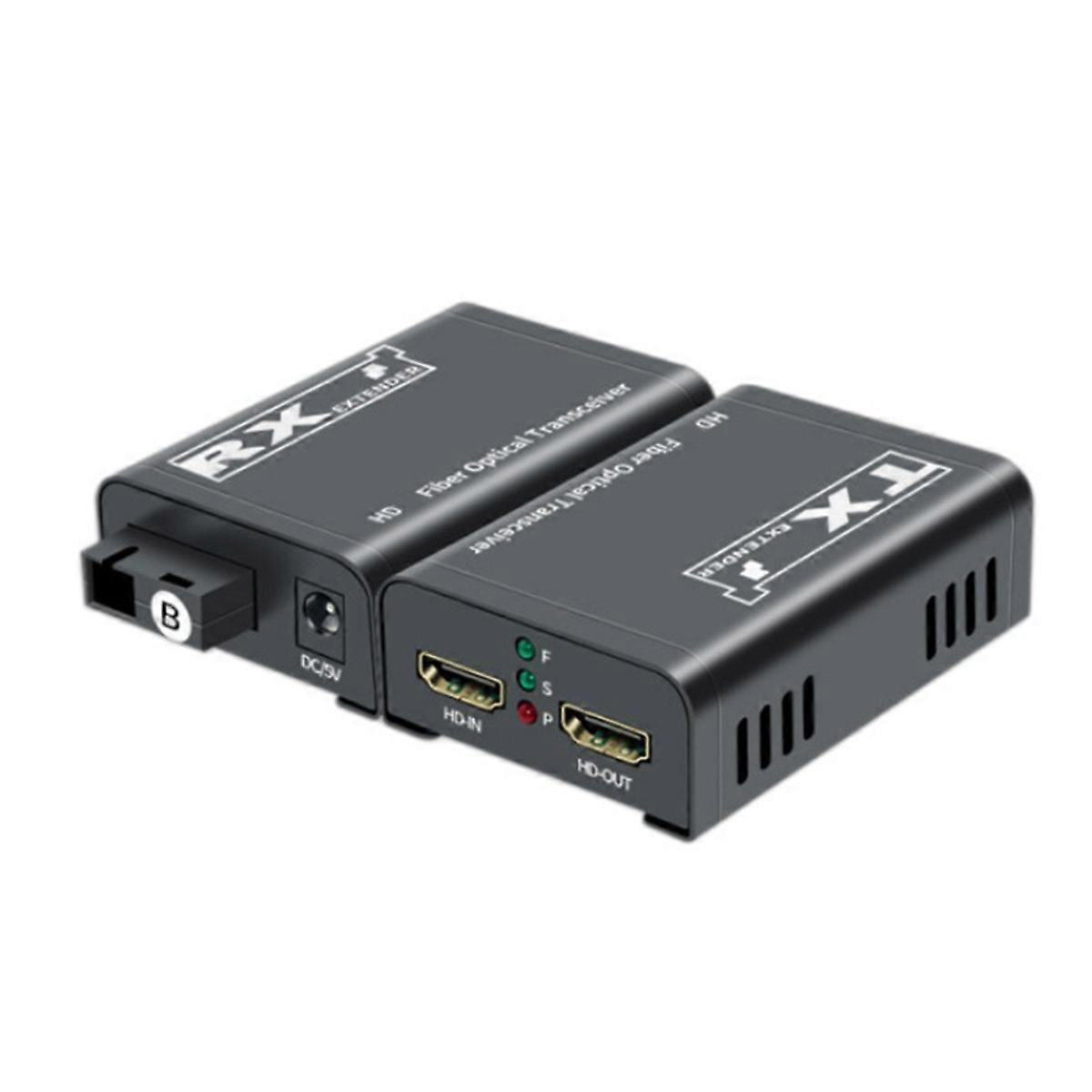 3 Km Kompatibler Glasfaser-repeater – 1080p Hd-zu-glasfaser-videoempfänger – Einzelner Sc-glasfaser-konverter – Eu-stecker