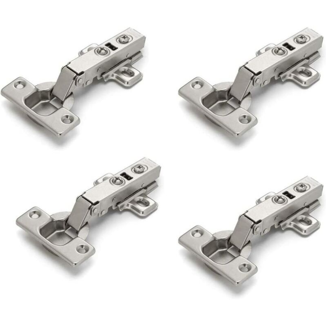 Sjqka - 4er Pack Scharniere für Schranktüren - Küchenschrank Scharniere - Schranktür Scharnier - Schrank und Möbelscharniere kein Schlitz