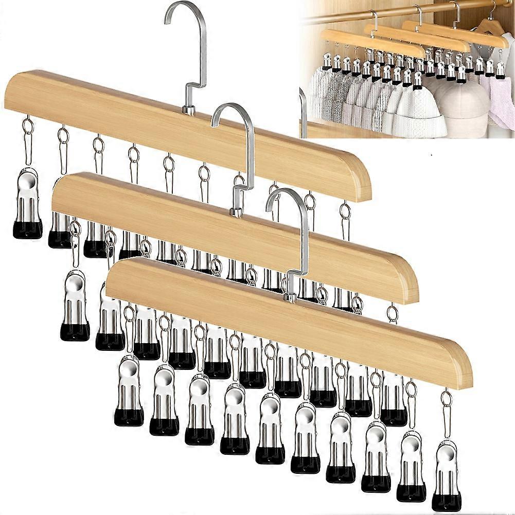 3-teiliger Kleiderschrank-organizer Mit 10 Clips – Platzsparender Hänge-kleiderschrank-organizer, 360° Drehbare Metallclips