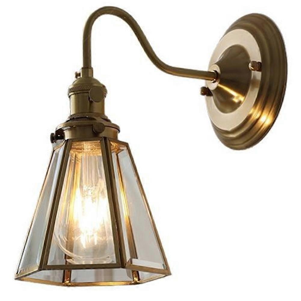 E27 Led-wandleuchte In Kupfer Für Büro, Esszimmer Und Andere Räume, Mit Glaswandlampe Im Vintage-stil