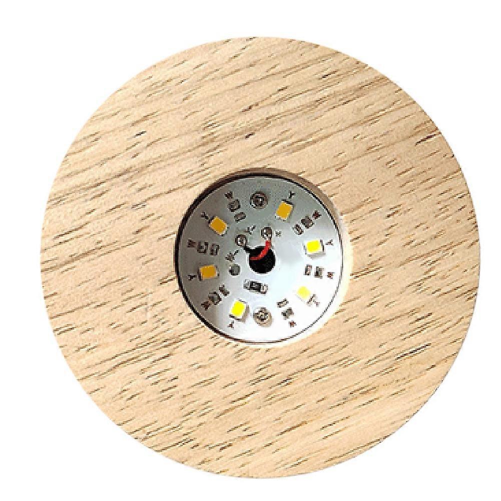 Beleuchteter Holzständer Mit Led-beleuchtung Für Kristall-, Glas- Und 3d-kunstobjekte Aus Kunstharz. Batteriebetriebener Lichtsockel.