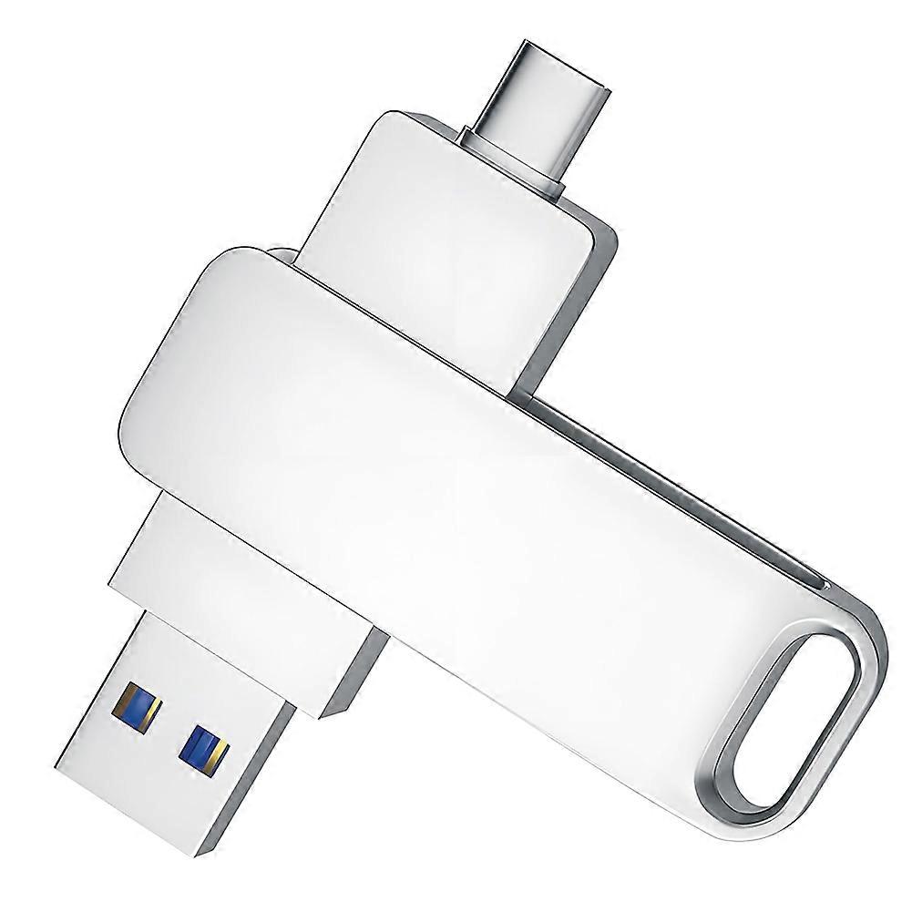 512 Gb Usb 3.1 Flash-laufwerk Mit Usb-c- Und Usb-a-anschlüssen, Format A, Ideal Zum Speichern Und Sichern Von Daten Von Ihrem Smartphone (silberne Farbe).