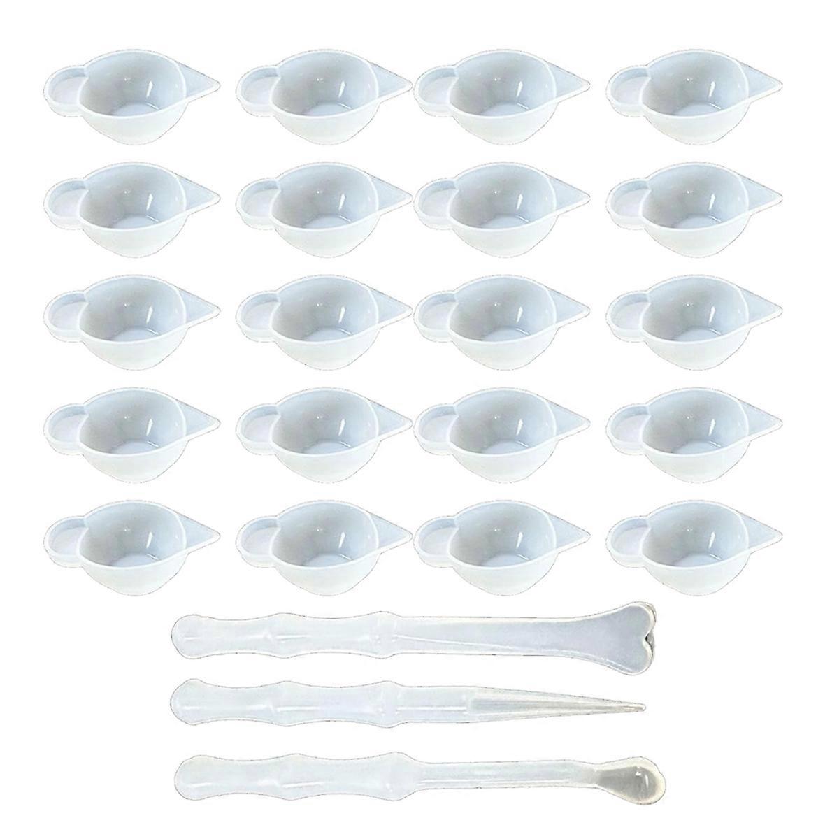 Set Mit 23 Silikonformen, Spender, Mini-messschüssel, Mixer, Löffel, Stäbchen, Zubehör Und Deko-artikeln