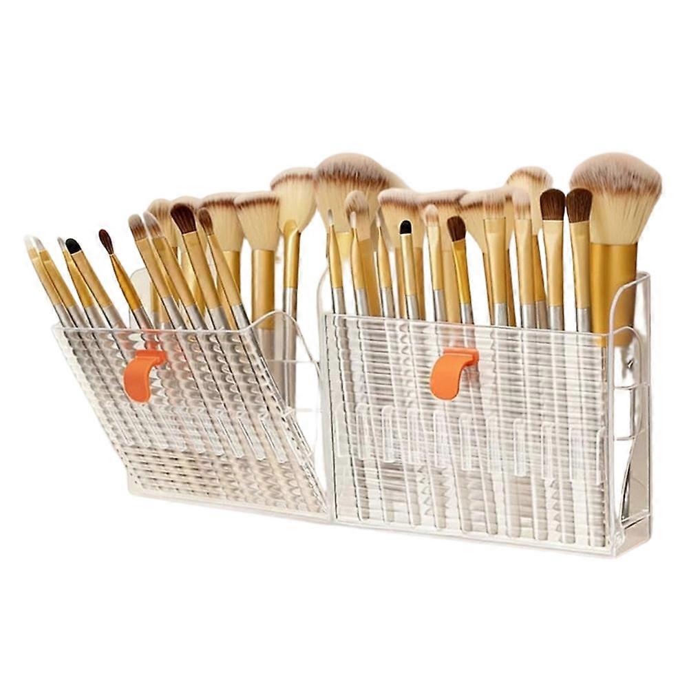 Set Aus 2 Wandmontierten Make-up-organizern, 16 Fächer Für Eyeliner, Lippenstifte Und Pinsel