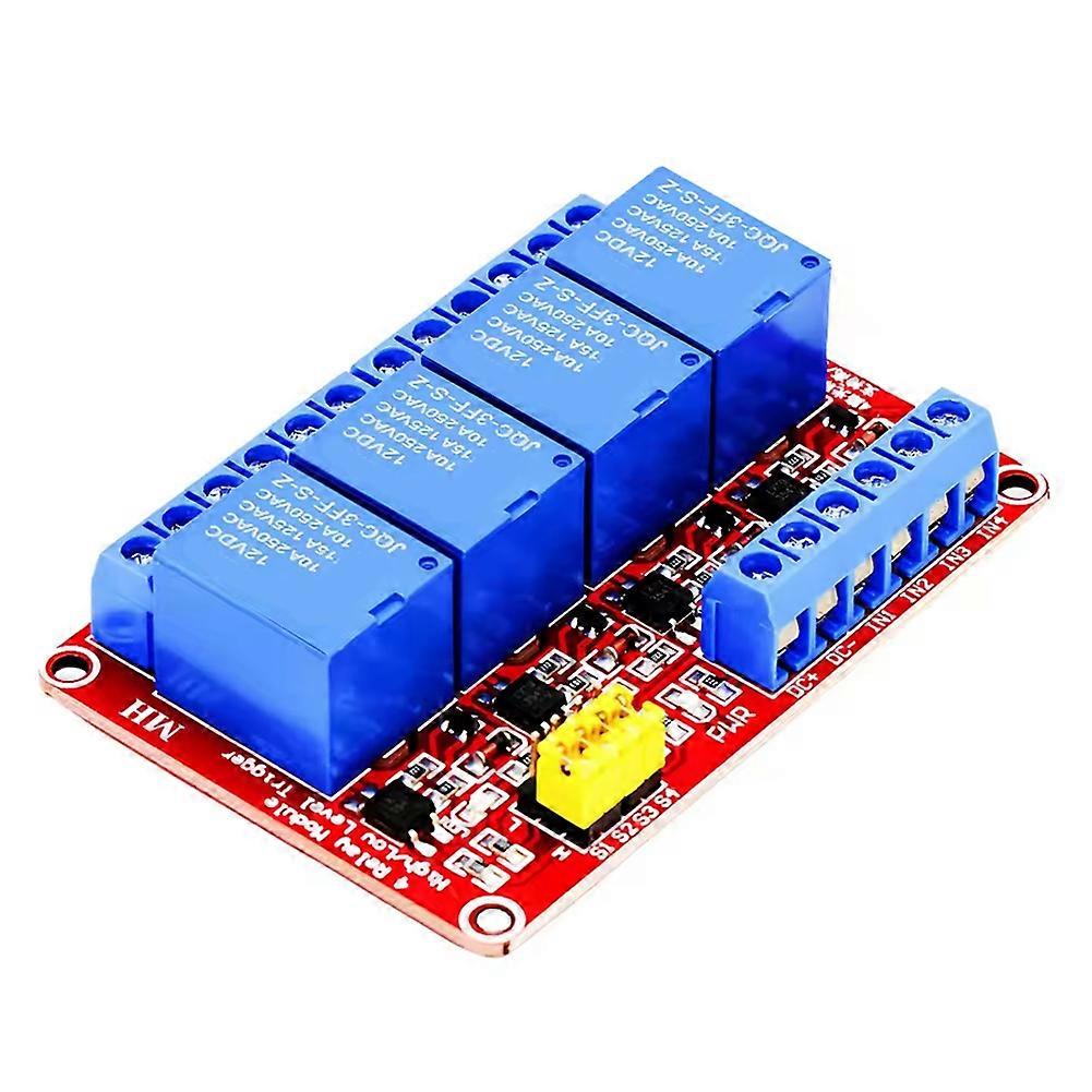 4-kanal-5v/12v-relaismodul Mit Erweiterungsplatine, Optokoppler-isolation, 12v-high- Und Low-triggerung