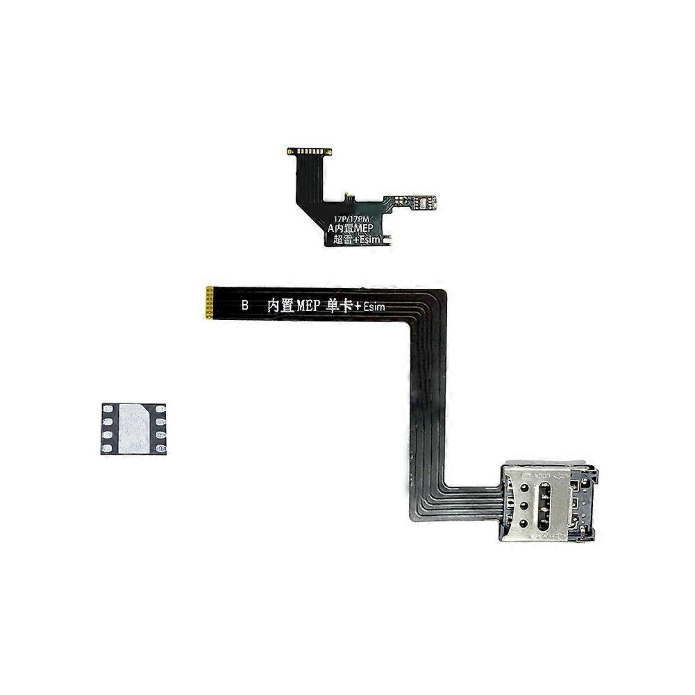 Modifiziertes Us-flexkabel Mit Integrierter Mep 1 Sim + Esim-lösung Und Simhub-schaltkreis Zur Reparatur Des Iphone 17 Pro Max