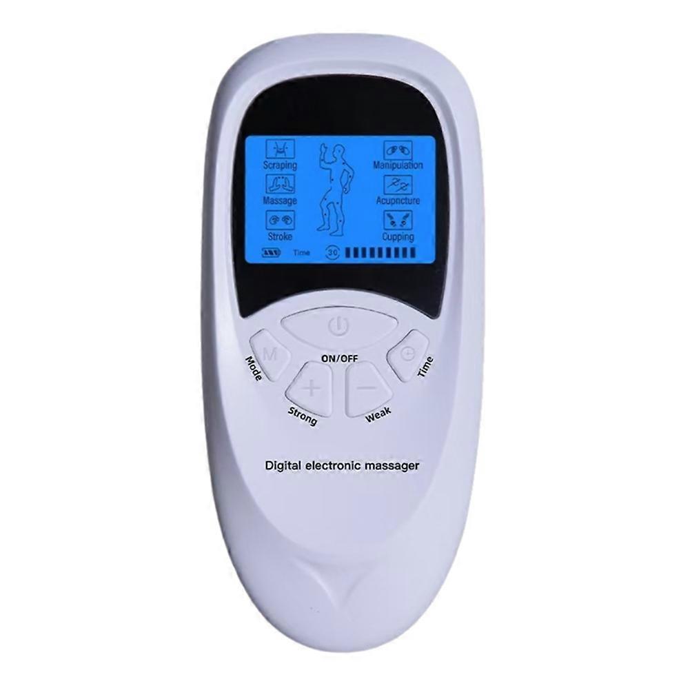 Multifunktionales Digitales Ems-massagegerät, Elektrischer Impulsmuskelstimulator Für Rücken Und Nacken, Massageelektroden