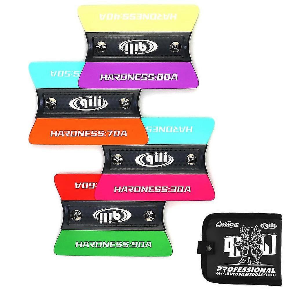 Qili Magnetrakel Für Lackschutzfolie (ppf), Flexibles Tpu-werkzeug, Härte 30a-90a, Zum Aufbringen Von Tönungsfolien Auf Autos, Mit Aufbewahrungstasche (4er-set).