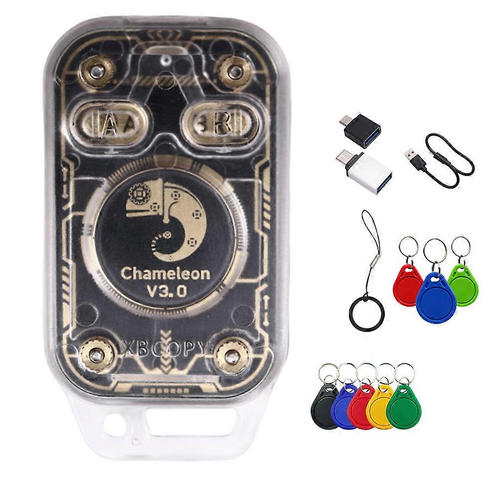 Chameleon V3.0 Rfid-smartcard-emulator + 8xuid-schlüsselanhänger-chip-lesegerät, 125k 13,56m Ic-id-etikettenkopierer, Nfc-lese-/schreibgerät
