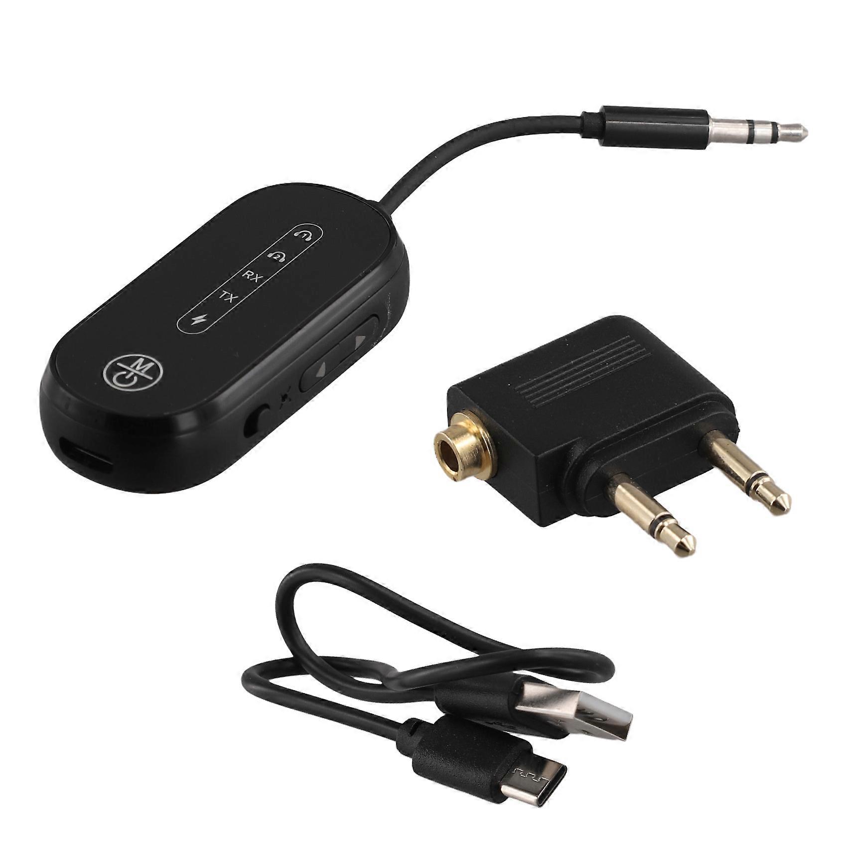 Bluetooth 5.4 2-in-1-audio-sender-empfänger Mit 3,5-mm-aux-anschluss, Drahtloser Adapter Für Flugzeug, Mikrofon, Fernseher, Auto, Pc Und Kopfhörer.