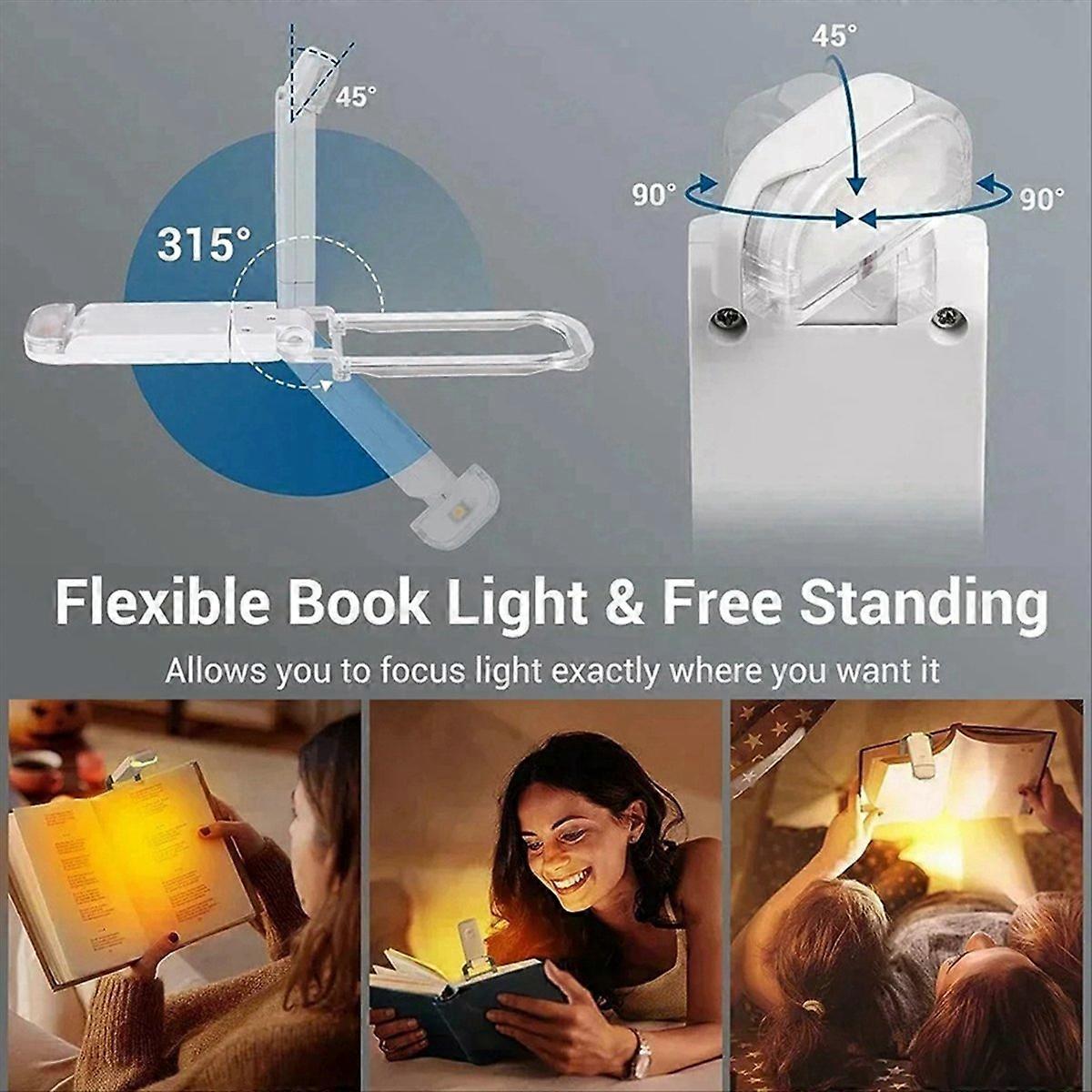 Mini-leseleuchte Mit Wiederaufladbarem Clip Und Lesezeichen, Tragbare Led-leseleuchte, Nachttischlampe, C