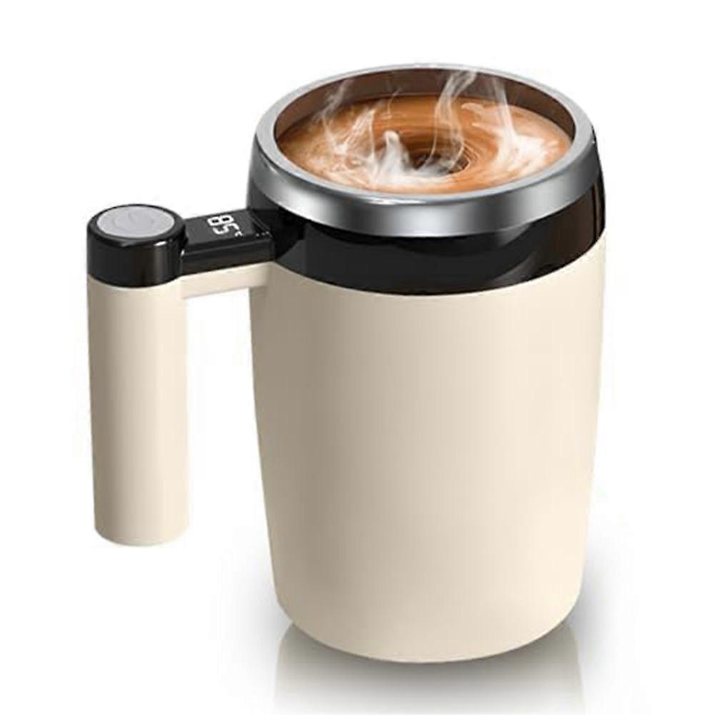 Automatischer Magnetischer Kaffeebecher Mit Rührfunktion, Selbstumrührender Becher Mit Lcd-anzeige Für Temperatur Und Akkustand, Wiederaufladbarer Kaffeebecher C