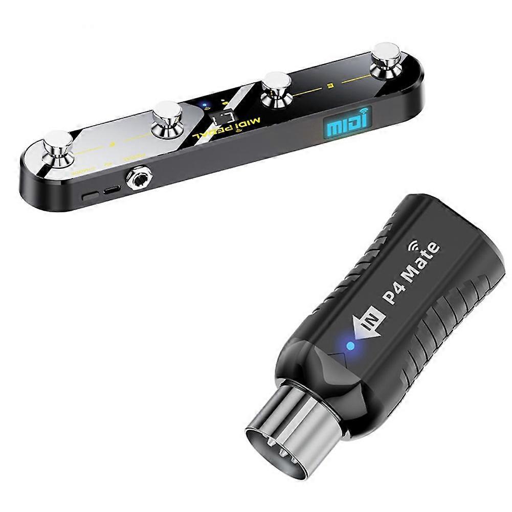 Drahtloser Midi-adapter, 2,4-ghz-audio-transceiver, Extrem Niedrige Latenz, Integrierter Geräuschloser Midi-fußcontroller