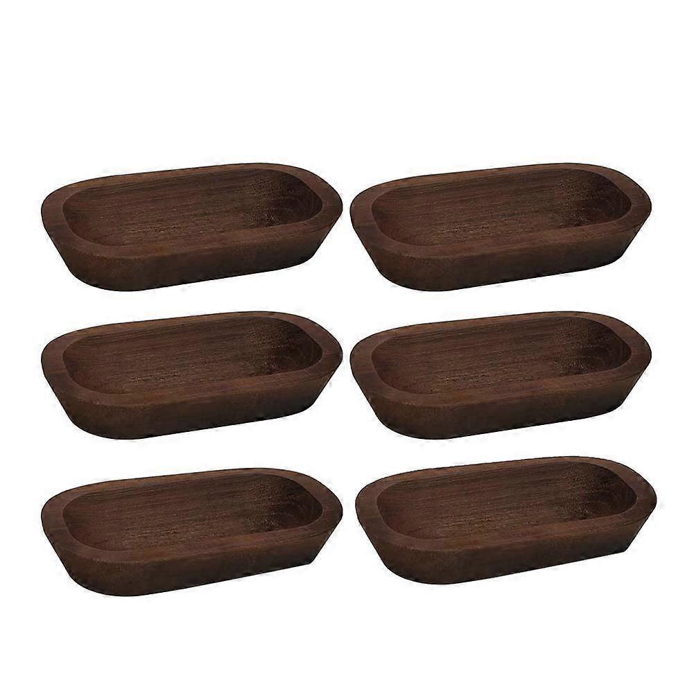 Set Aus 6 Handgeschnitzten Teigschalen Aus Holz Zur Herstellung Von Kerzen Und Brot.