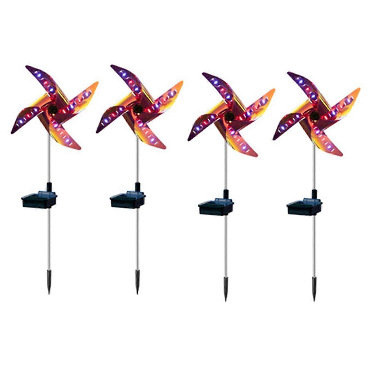 Set Mit 4 Solarbetriebenen, Windbetriebenen Gartenleuchten Zur Außendekoration, 32 Leds, Wasserdicht, Nachtlichter