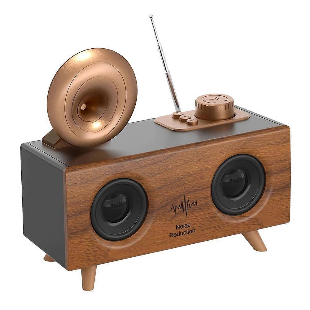 Tragbarer Bluetooth-lautsprecher Mit Am/fm-radio, Usb/tf/aux-player, Wiederaufladbar Und Im Retro-design, Ideal Für Den Einsatz Zu Hause Und Im Freien.