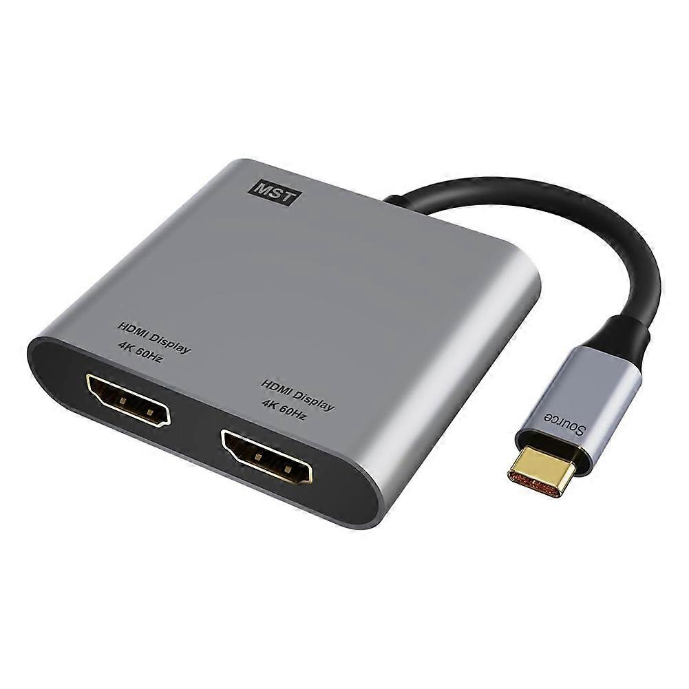 Usb-c-zu-dual-hdmi-adapter, Kompatibel Mit 4k Bei 60 Hz, Usb-c-hub Zur Erweiterung Des Displays Auf Zwei Bildschirme Mit Macbook Air/pro Und Laptops.