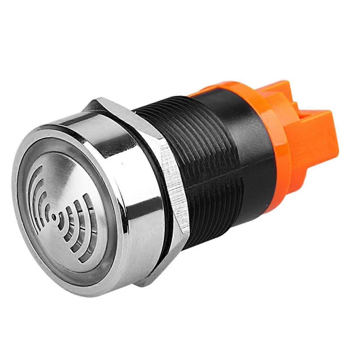 22-mm-led-blinkhupe (rot), Ip65 Wasserdicht, Verchromtes Messing-finish, Intervallblinken, 24 V Gleichstrom