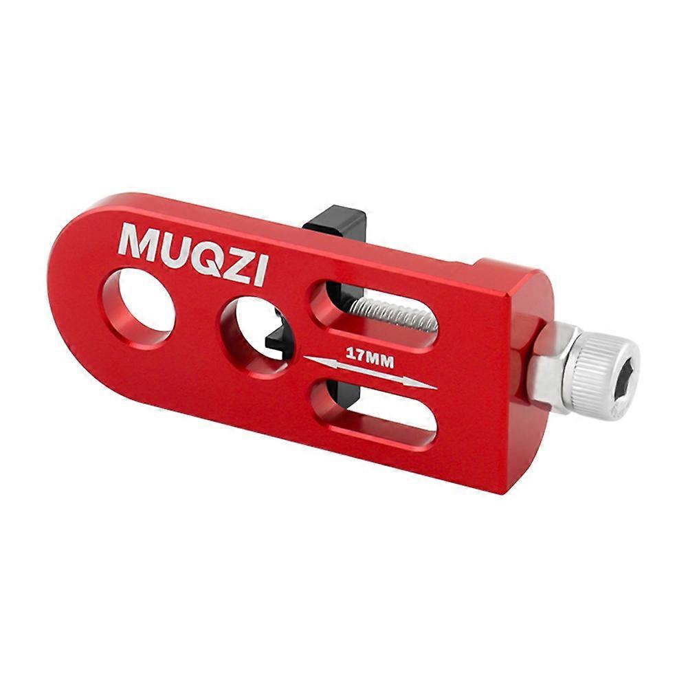 Muqzi Singlespeed-kettenspanner Mit Zwei Löchern, Verstellbar, Fahrradkettenstabilisator, Verschleißfest, 10 Mm, Rot