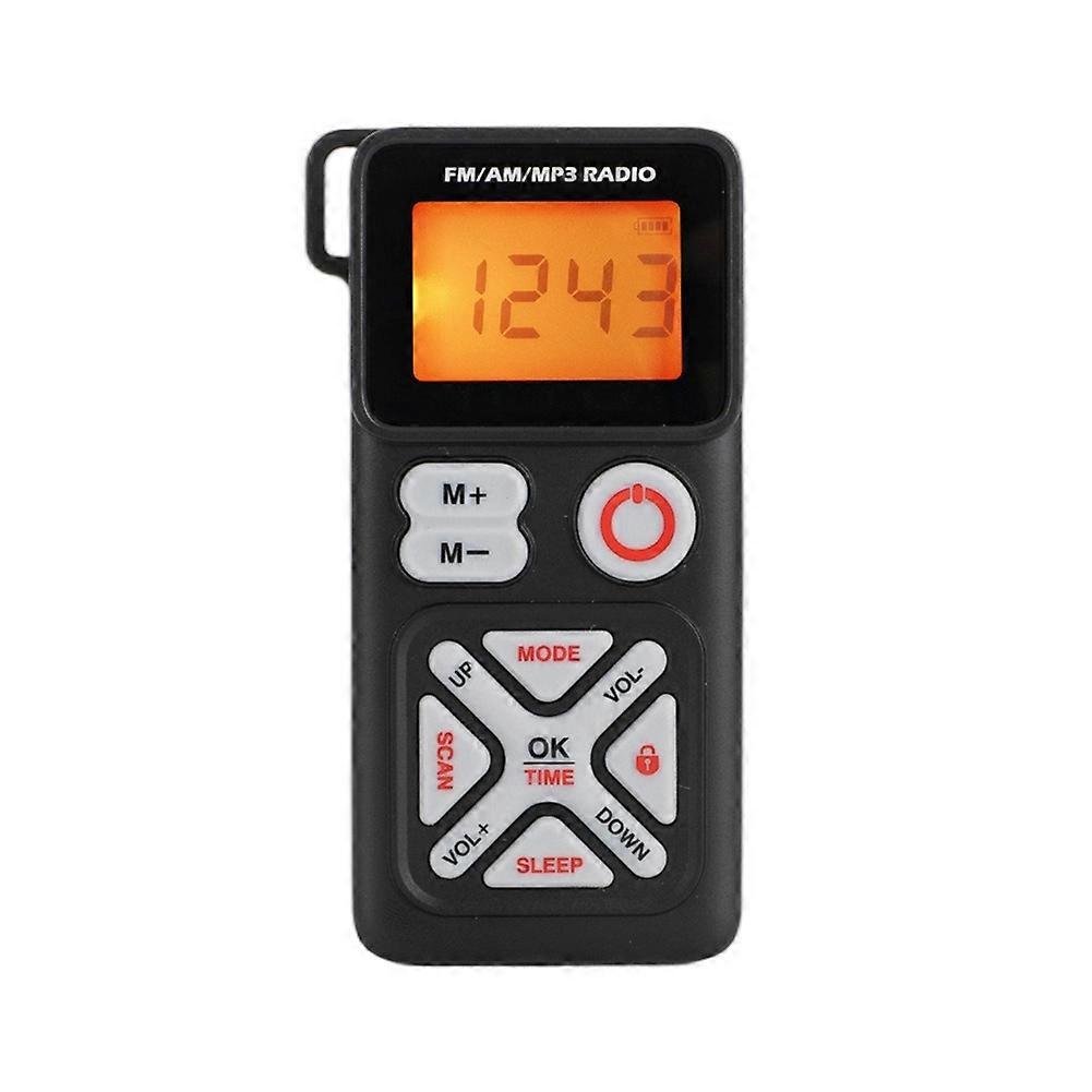 Mini-taschenradio, Tragbar, Fm/am, Mp3-player, Timer, 3,5-mm-kopfhöreranschluss Und Tf-kartenleser (schwarz)