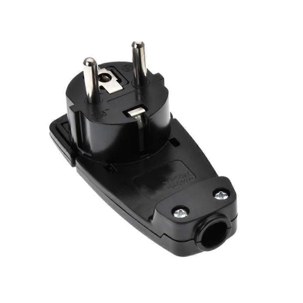 Eu-steckeradapter 250 V (16 A) Mit Klappgriff Und Kabelverdrehschutz, Europäischer Standard, Schwarz