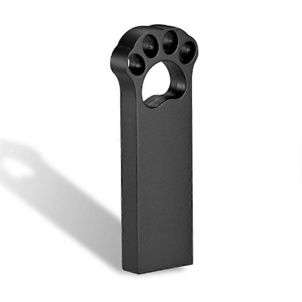 Wasserdichter 128-gb-usb-2.0-stick Aus Metall Mit Bärenpfoten-design, Schwarz. Originelles Geschenk.