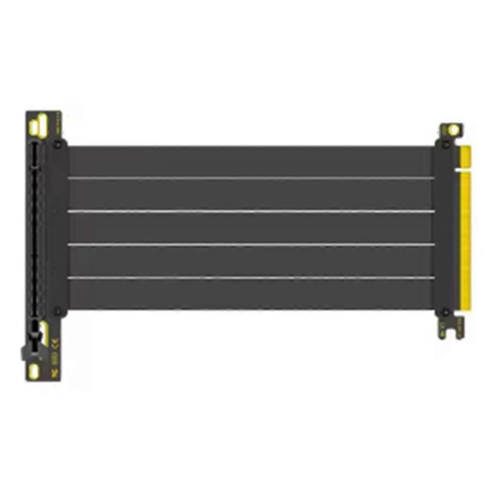 Pci-e Express 4.0 Riser 16x Verlängerungskabel Für Grafikkarten, Geschirmt Und Flexibel, 90°-montage, Kein Signalverlust, Schwarz.