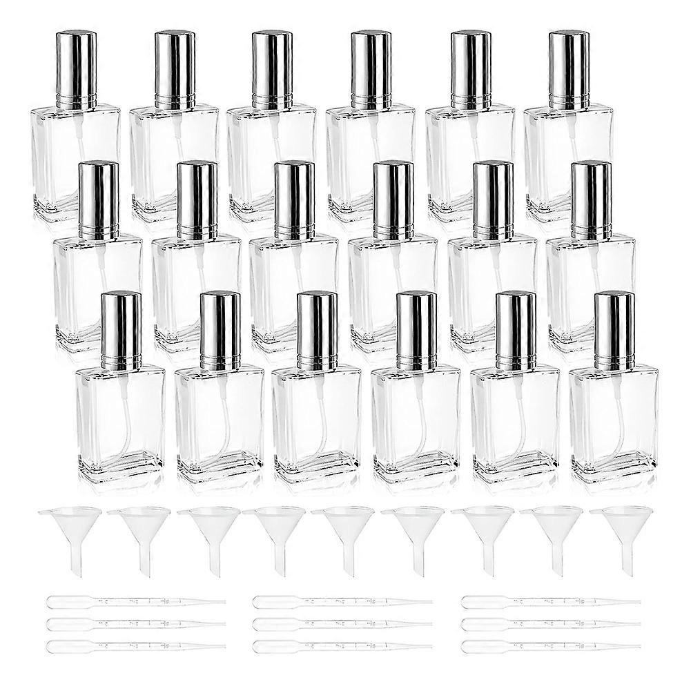 15-ml-parfümfläschchen Aus Klarglas, Packung Mit 20 Feinen Sprühstößen, Reisegröße, Mit Zubehör