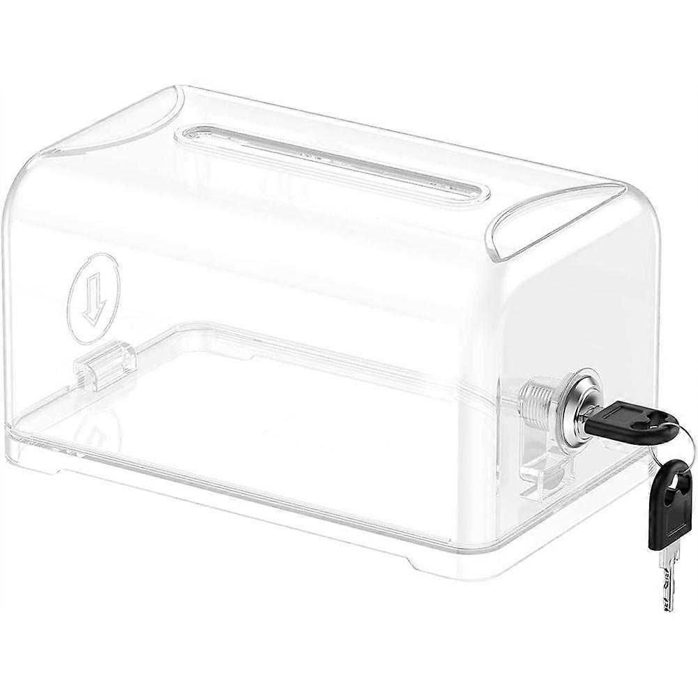 Spendenbox Aus Acryl Für Fundraising-zwecke, Transparente Vorschlagsbox Mit Einwurfschlitz Und Schloss, Tisch-sammelbox.