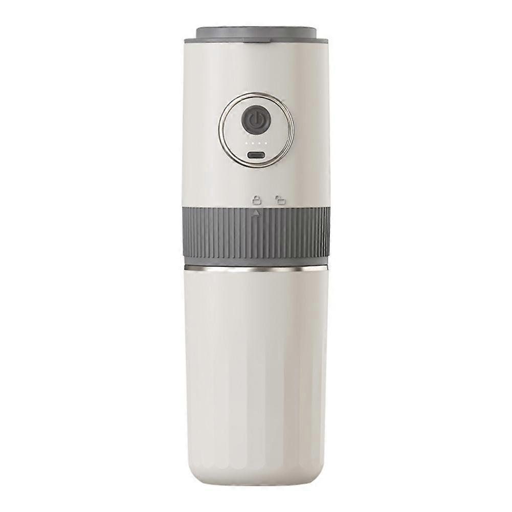 Tragbare, Kabellose Kaffeemaschine Mit Mahlwerk Und Filterbrühsystem, Ideal Für Reisen (weiß).