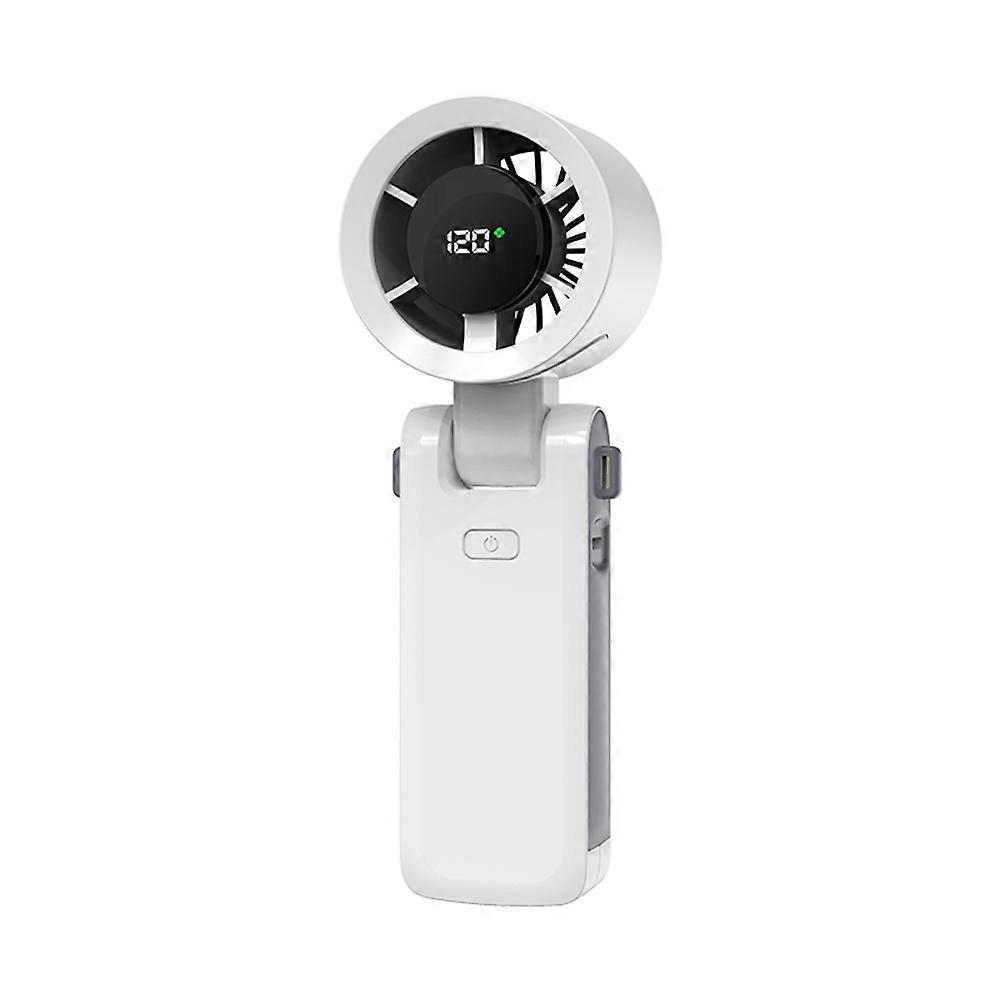 Tragbarer Faltventilator Mit Stufenlos Einstellbarer Geschwindigkeit, 120 Einstellbare Belüftungsstufen, Ideal Für Reisen Und Outdoor-aktivitäten (weiß).