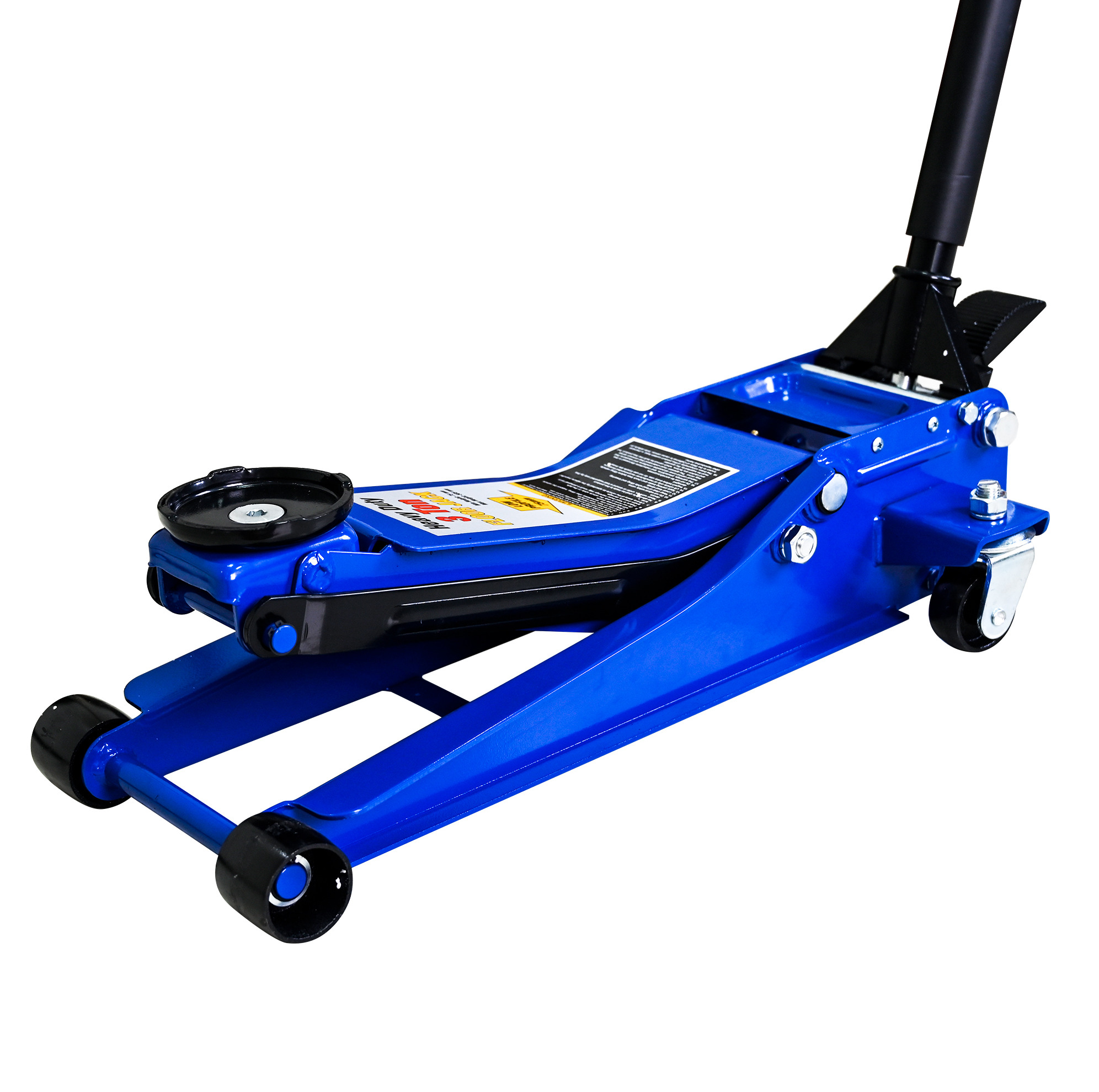 Hydraulischer Rangierwagenheber Mit Doppelpumpe, 3 Tonnen, Mit Pedal, Blau
