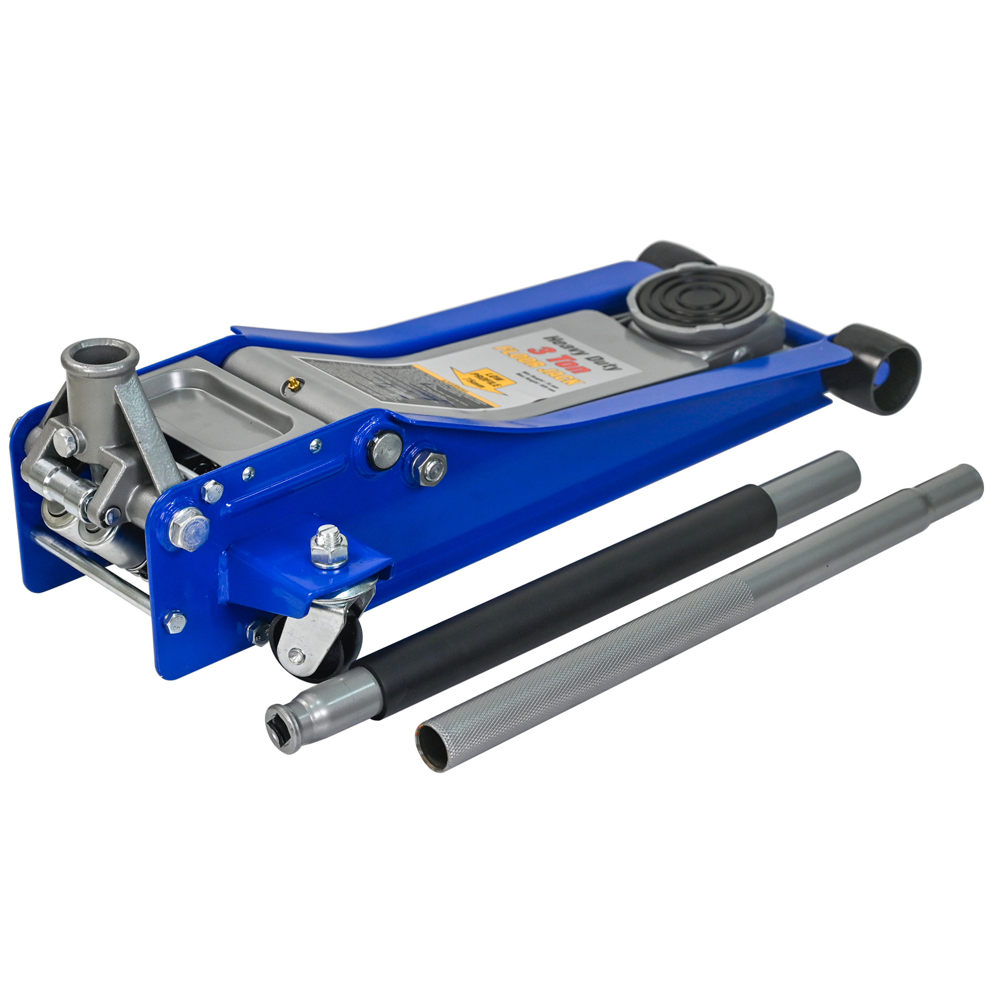 Hydraulischer Wagenheber Mit Doppelkolben 3 T Aus Stahl Und Aluminium Blau/silber Modenuit