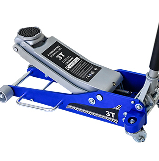 Hydraulischer Rangierwagenheber 3 T Aluminium Und Stahl Blau/silber Mit Doppelpumpe