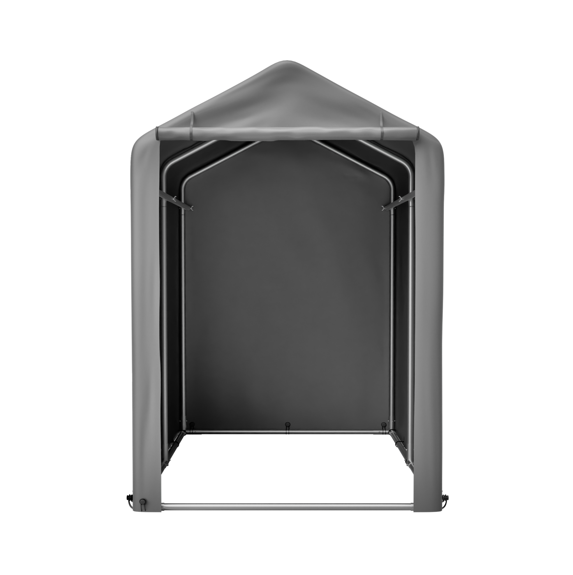 Fahrradgarage 187 X 100 X 160 Cm Aus Verzinktem Stahl Und Pe, Dunkelgrau Modenuit