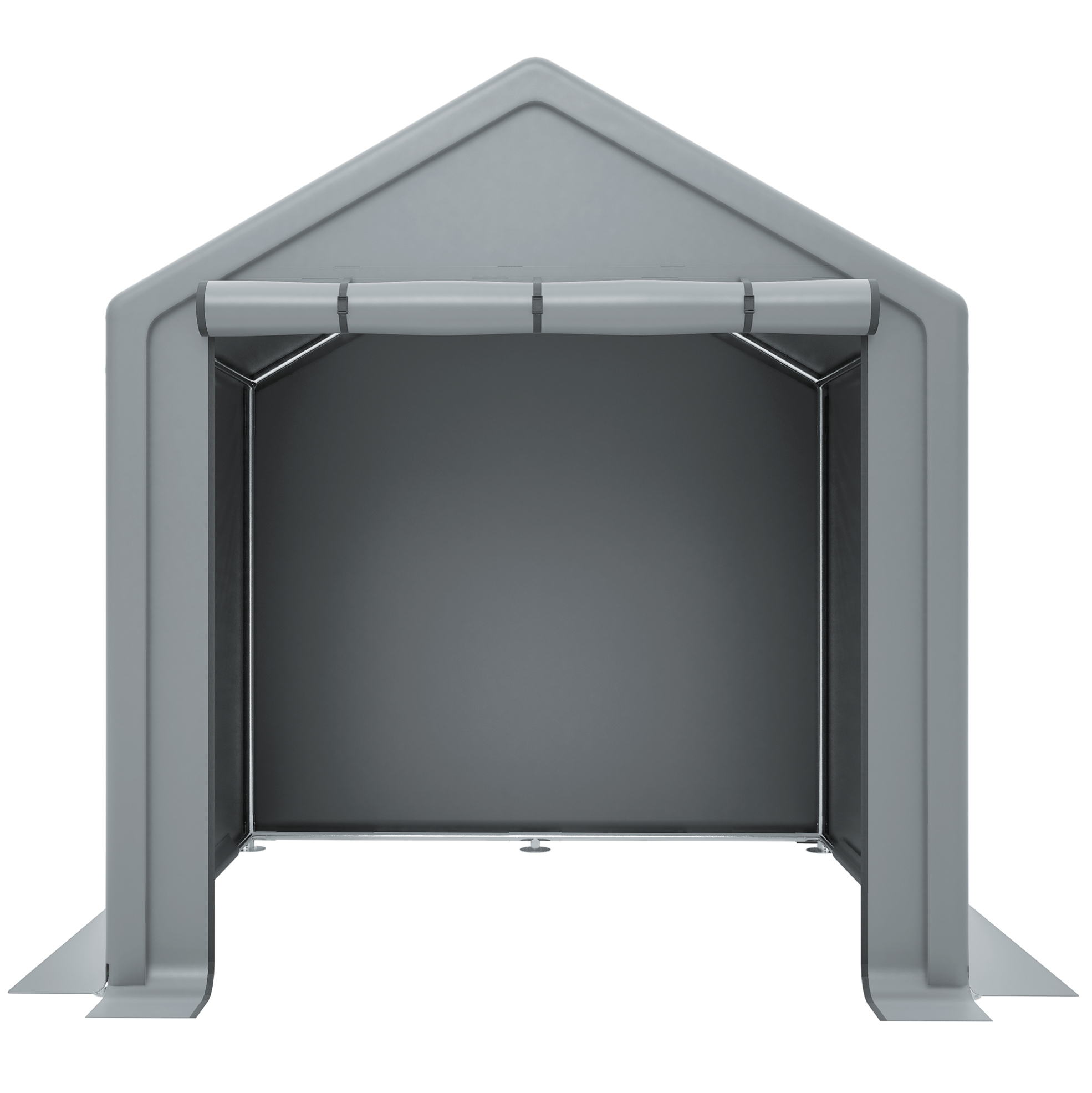 Fahrradunterstand 190x170x200 Cm Dunkelgrau Aus Verzinktem Stahl