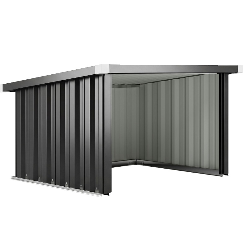Garage Für Mähroboter Aus Verzinktem Stahl, Dunkelgrau, 108 X 86 X 62,5 Cm Modenuit